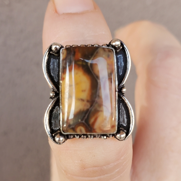 New Boulder Opal 925 Silver Ring. - Picture 3 of 10